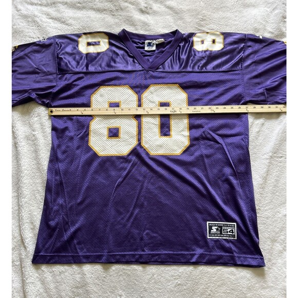 Vintage 90s Starter Minnesota Vikings Cris Carter Jersey #80 Men's Size XL - 54 - Picture 7 of 9